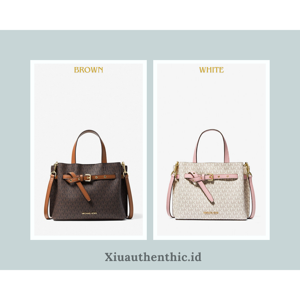 MK 1328 Emilia Small Logo Satchel Tote Bag And Shoulder Bag