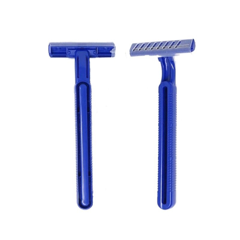 ♥️Tri♥️ Alat Cukur Kumis dan Jenggot Biru 2 Mata Pisau / Silet Cukuran / Alat Kerik Potong Bulu Kema