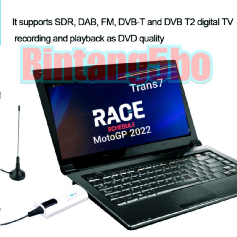 DVB T2 USB Stick TV Digital murah TV Tuner dilengkapi Remote tanpa Internet