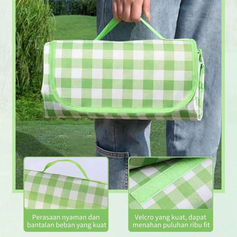 TIKAR PIKNIK traveling  bisa lipat jadi tas / tikar  Alas karpet Lipat Travelling pekanbaru
