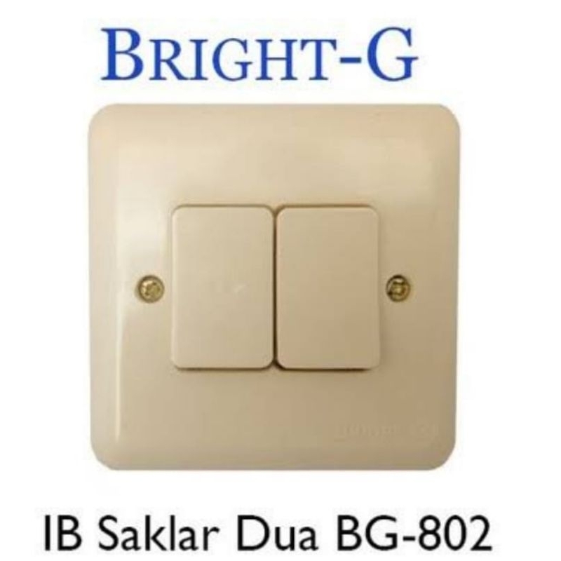 SAKLAR SERI IB BRIGHT-G/ SAKLAR DOUBLE INBOW BRIGHT-G SNI / SAKLAR TANAM