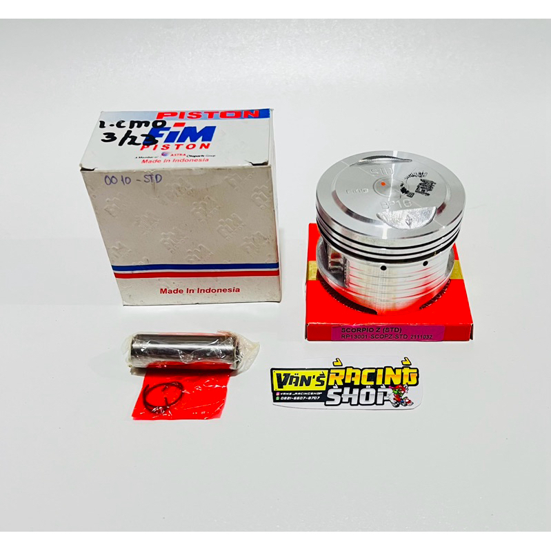 PISTON FIM SCORPIO SET PISTON KIT SCORPIO JENONG FIM OS STD ( 70 MM ) - 50 ( 70,5 MM ) - 100 ( 71MM 