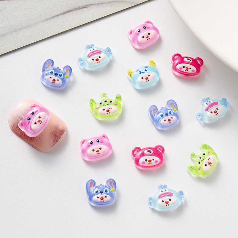 Hiasan Kuku 10pcs Resin Nail Art Aksesories Nail Art Clay Nail Art Mini