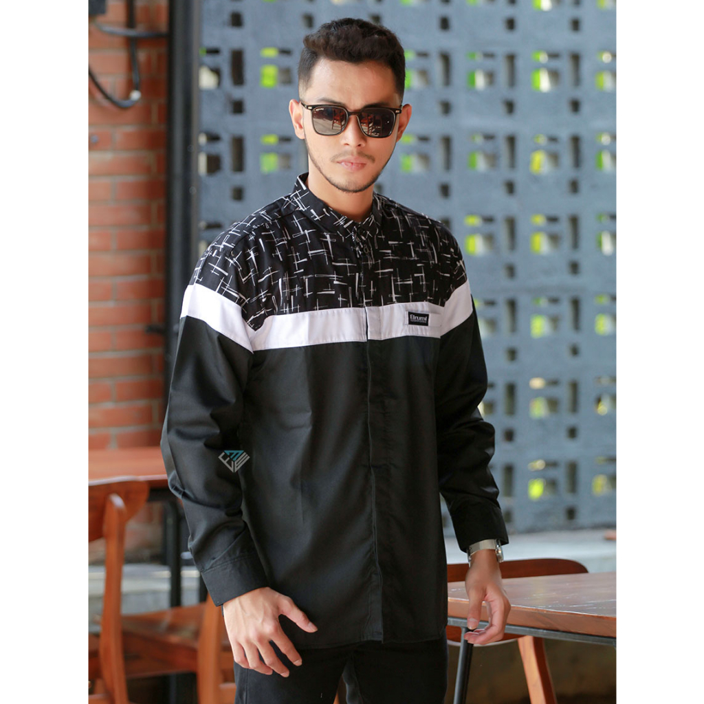 Kemeja Koko Motif Terbaru Lengan Panjang Elrumi Original Senopati