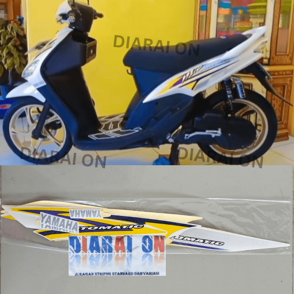 Stiker Striping Yamaha Mio Sporty 2003 - Mio Sporty 2004 Putih Murah