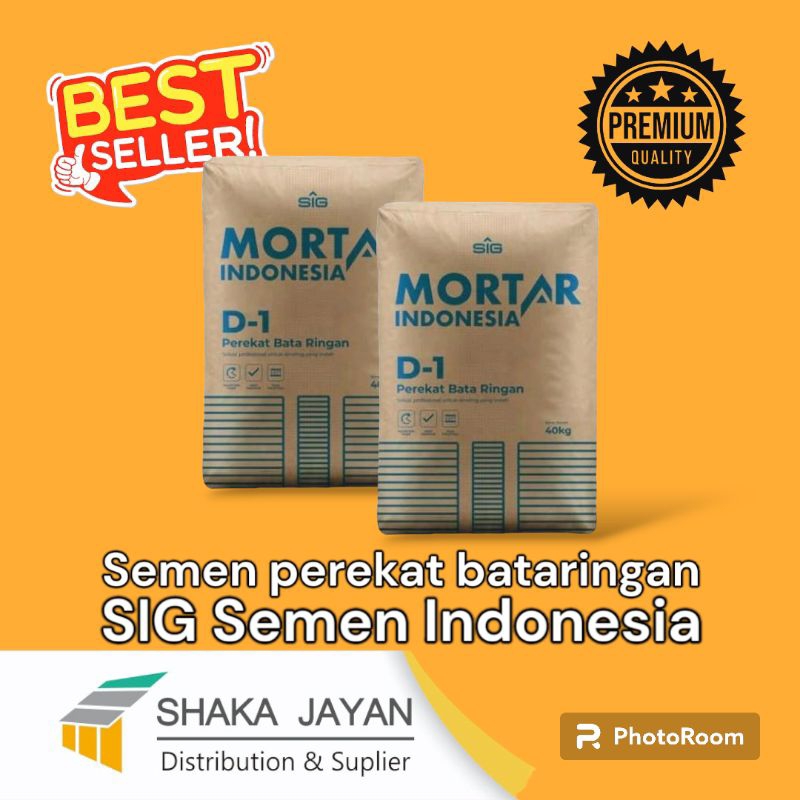 SEMEN MORTAR 1 SAK - Perekat Bata Ringan SIG Mortar Indonesia 40kg