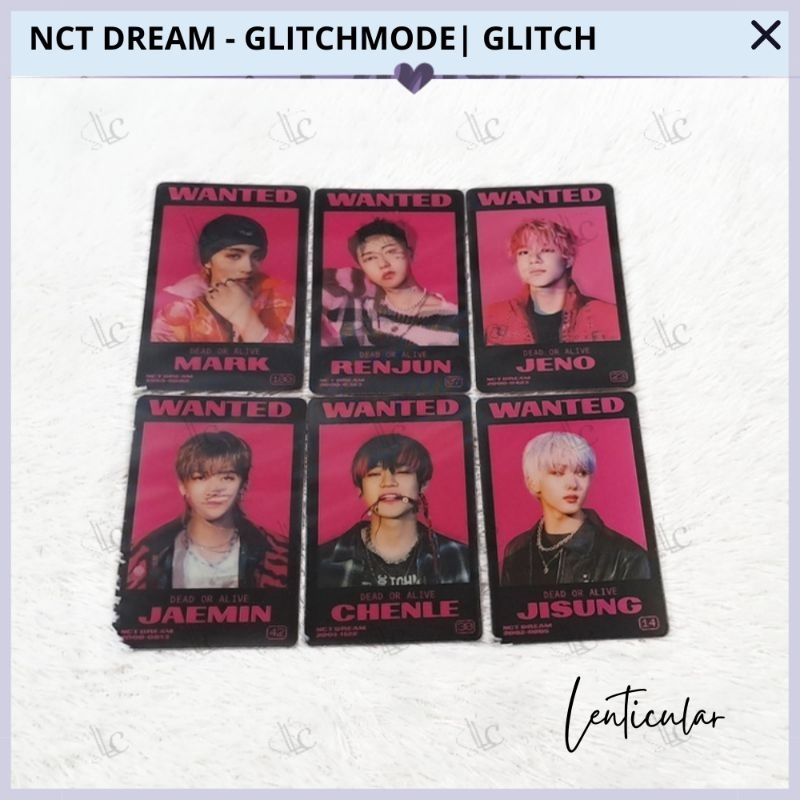 [NCT Dream] Photocard Lenti Glitch Mode - Lenti Glitch Mark, Renjun, Jeno, Haechan, Jaemin, Chenle, 