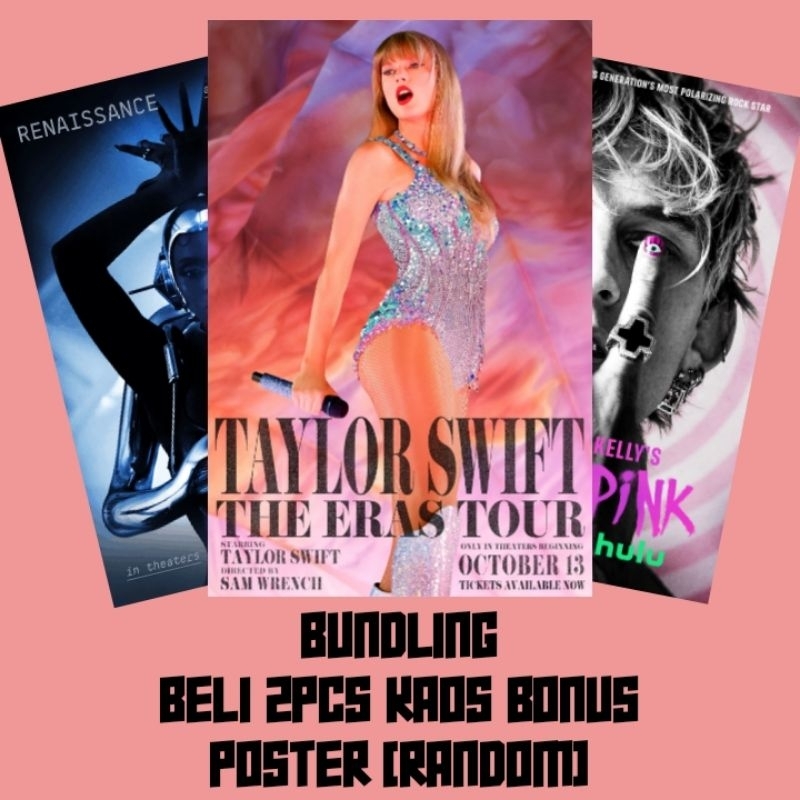 PROMO BUY 2pcs T-SHIRT BONUS FREE POSTER MUSIK / FILM RANDOM Taylor Swift Beyonce Olivia Rodrigo Jus