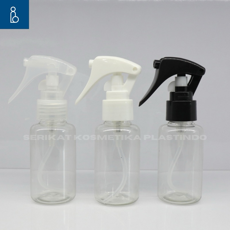 BOTOL TUBULAR 60 ML TRIGGER SPRAY / BOTOL 60 ML TUBULAR NATURAL SPRAY TRIGER HITAM