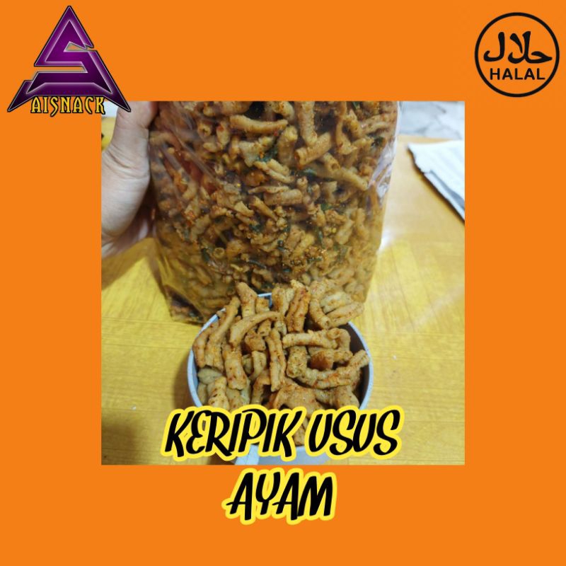 

250 GRAM KERIPIK USUS AYAM KRISPY PEDAS DAUN JERUK