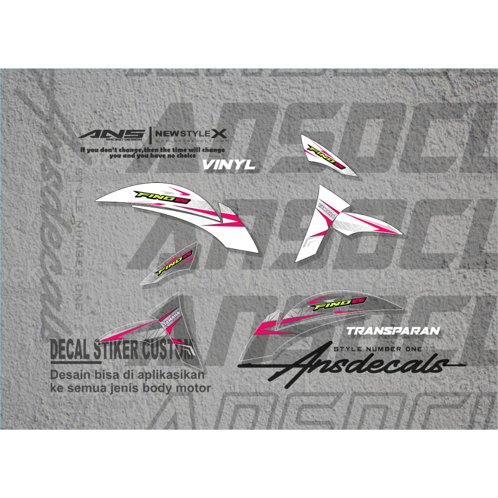 striping sticker motor fino - striping fino 125 desain variatif free request nama nmr dll