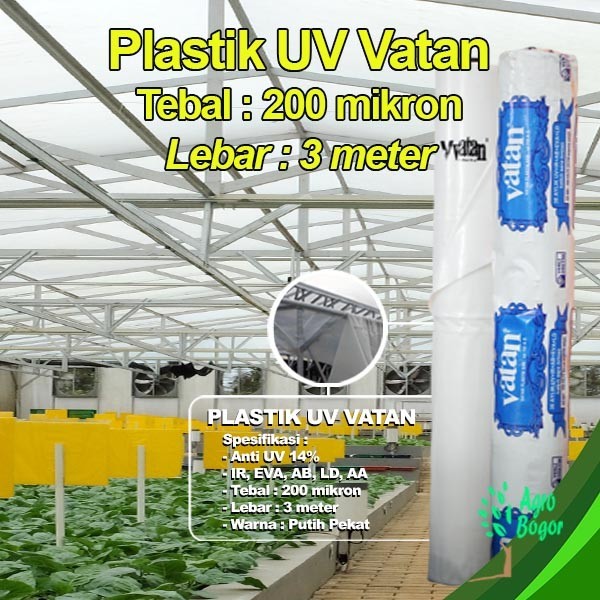 RB Plastik UV Vatan Lebar 3 meter, Plastik UV Vatan eceran