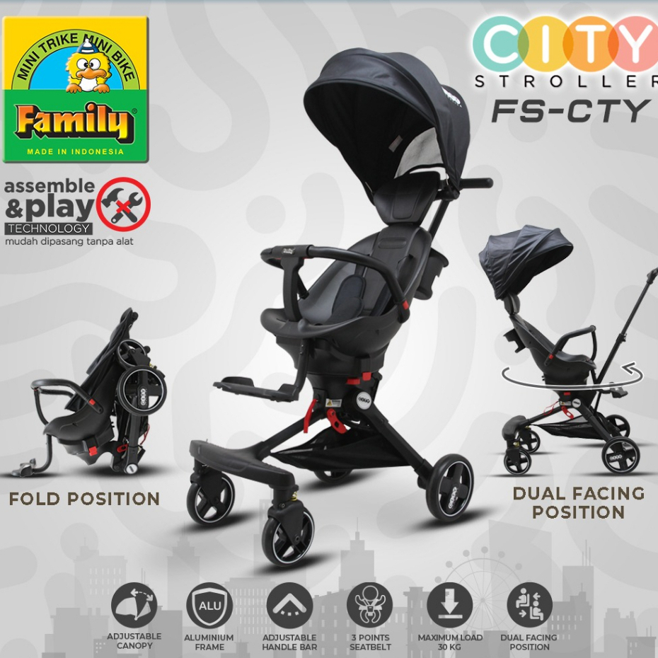 Stroller Bayi Baby Stroller Family CITY FS CTY Bisa Dilipat dan Bisa Diputar