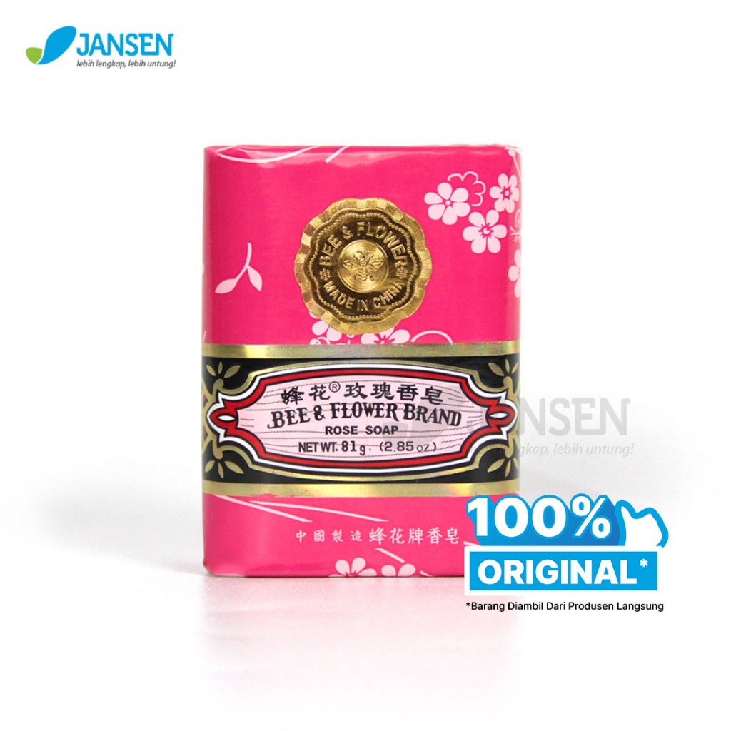 Bee Flower Import Rose 81 gr - Sabun Tawon Original 81gr