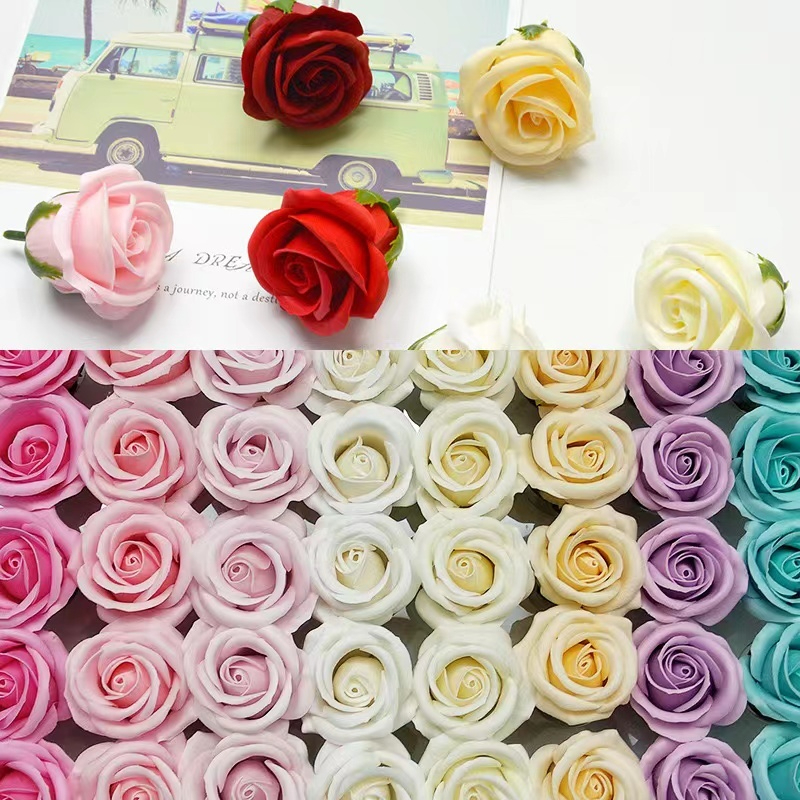 Bunga Sabun Mawar Untuk Harga 1 Kelopak Bunga Pengharum Ruangan 5cm 4 Layer / Soap Flower Bunga Palsu Buket Dekorasi / Pajangan Rumah