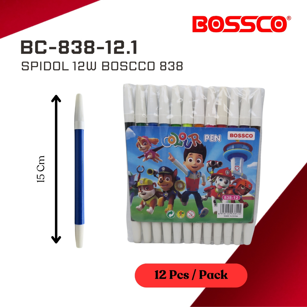 

Spidol 12 warna 838 BOSSCO Colour Pen