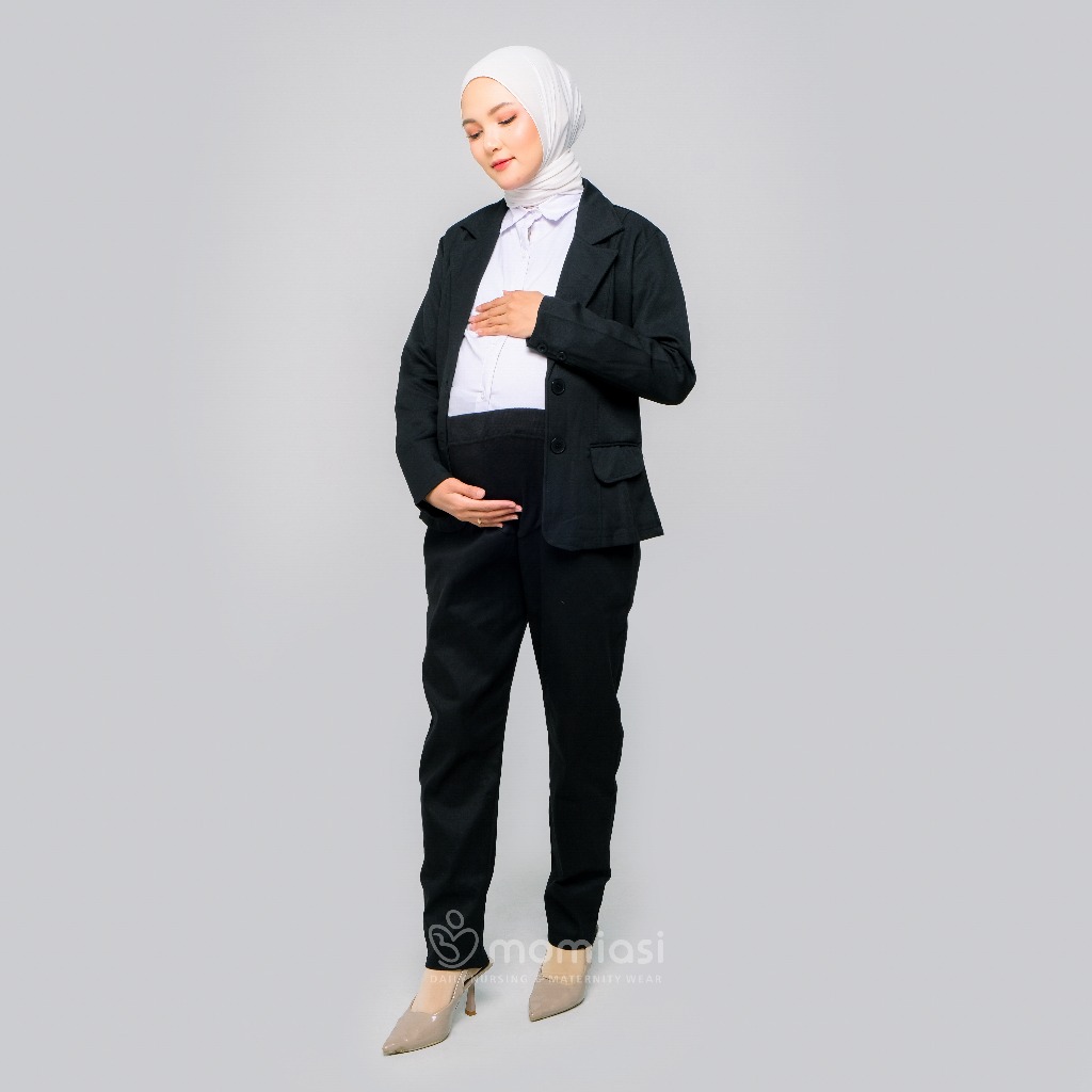 Momiasi - Celana Hamil Kerja Kantor Jumbo Wanita Maternity Pants Office Fashion Wanita Bumil Kekinian Premium Image 8