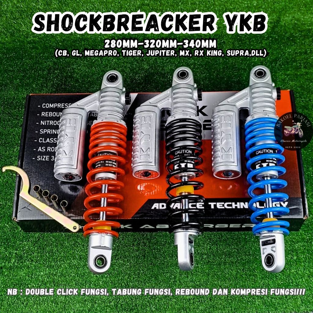 SKOK CB GL SUPRA SHOCKBREACKER KYB TABUNG DOUBLE CLICK FUNGSI SHOCK RX KING MP KLICK ATAS BAWAH FUNG