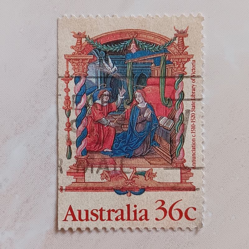 

(AA) Perangko Australia Christmas 1989 36 c Used