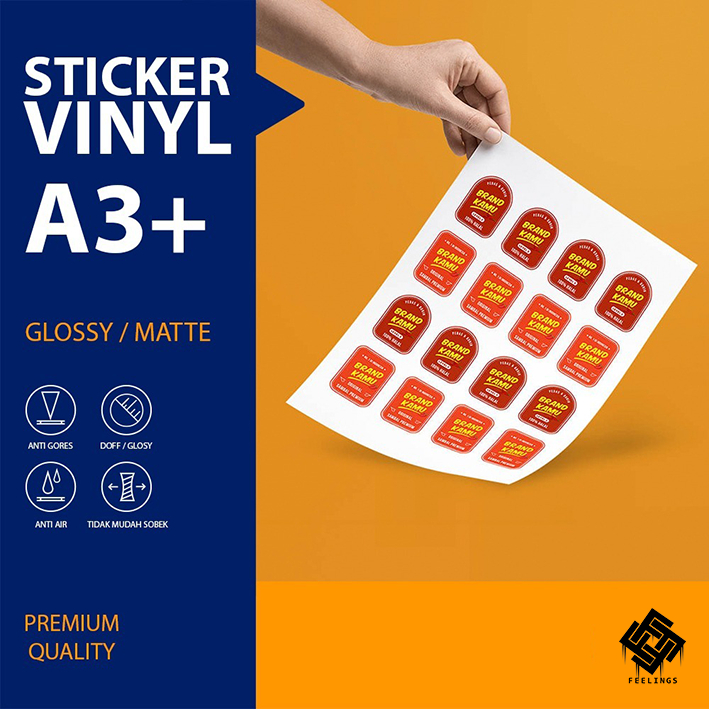 

Cetak Stiker Label Vinyl A3+ | Tanpa Minimum Order