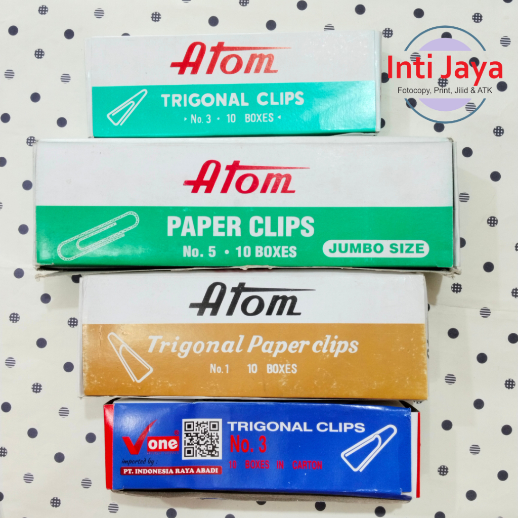 

Paper Clip Kertas Atom/ V One/ Sieco