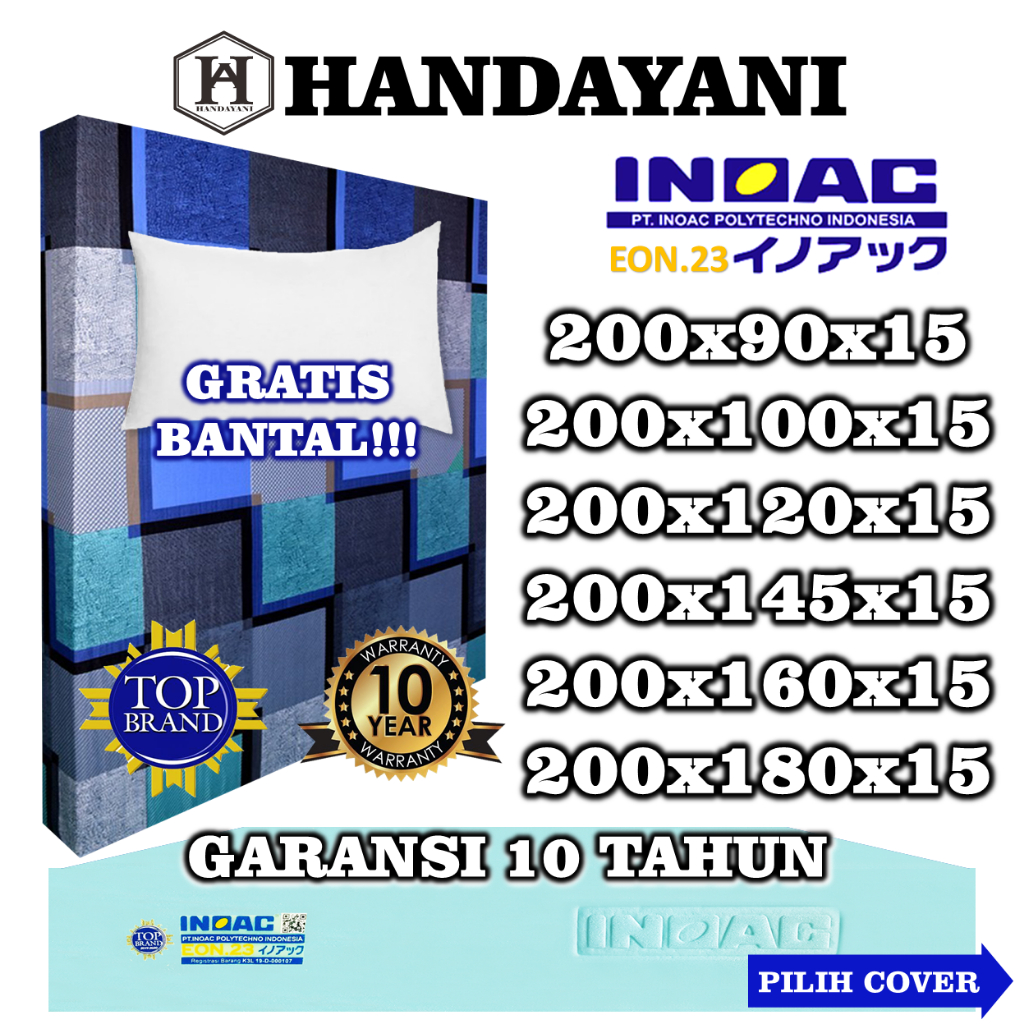 Kasur Busa Inoac 200x180x15 200x160x15 120x200x20 200x145x15 90X15 120X15Tebal 15 CM