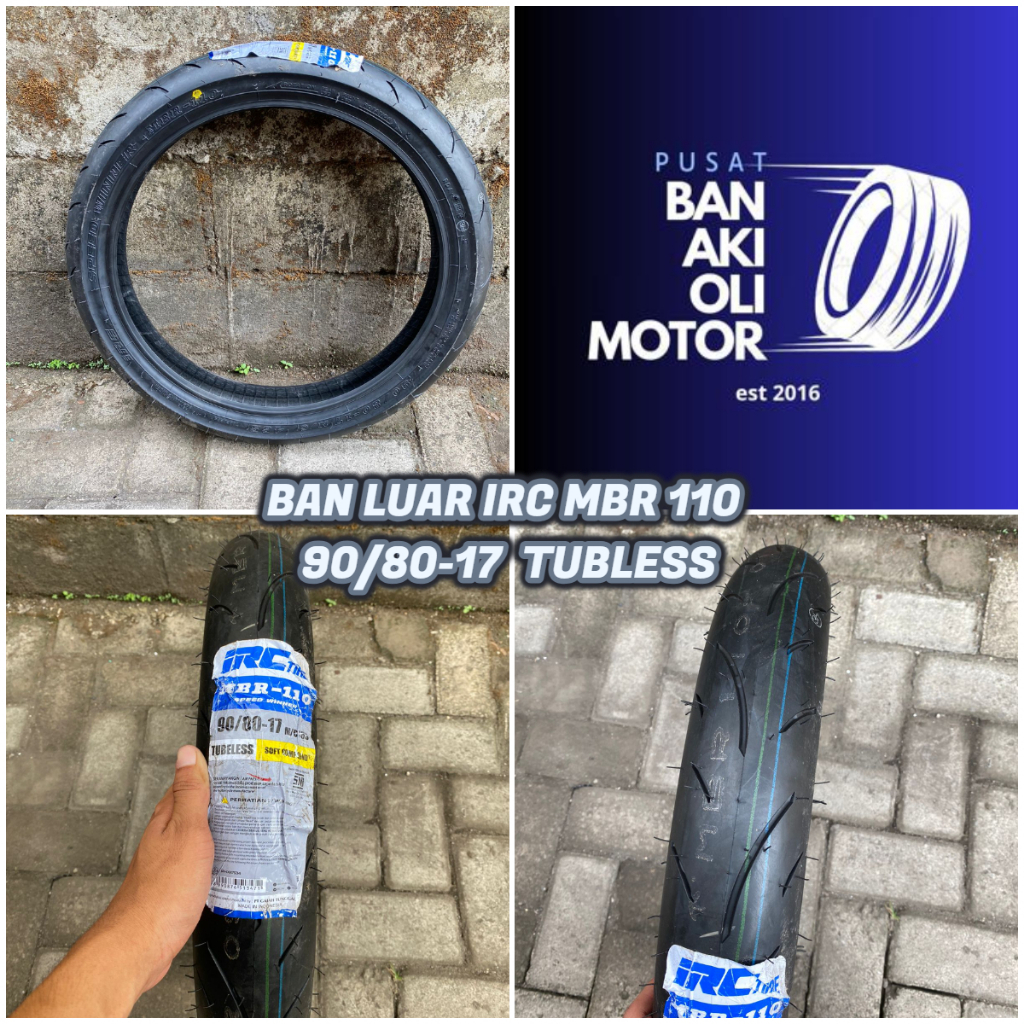 BAN LUAR IRC MBR 110 90/80-17 TUBLESS || BAN LUAR BEBEK IRC MBR 110 90/80-17 TUBELESS