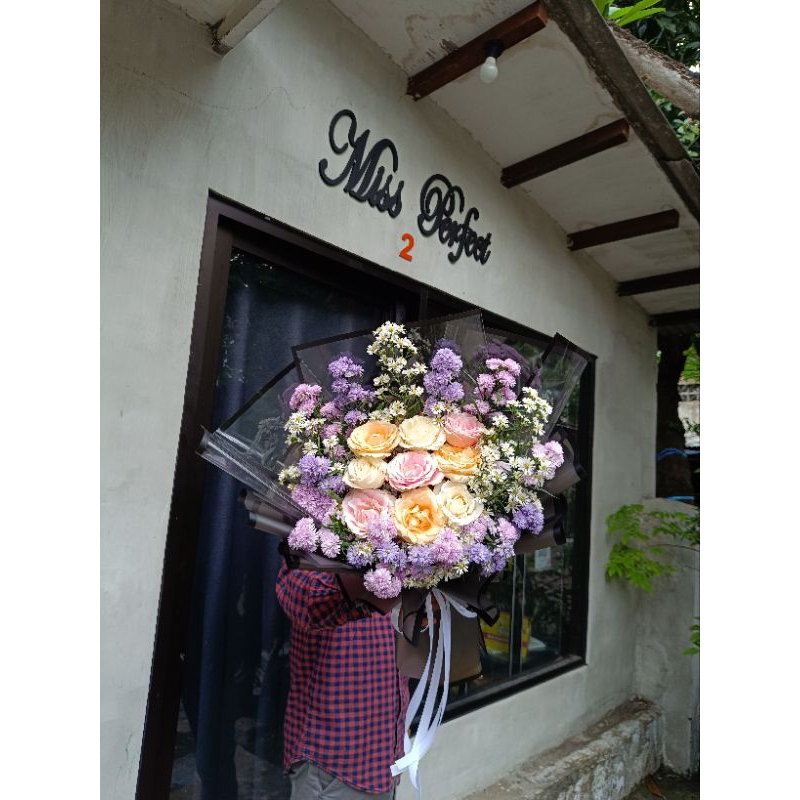 mix rose fresh flower bouquet buket bunga asli segar asli Surabaya