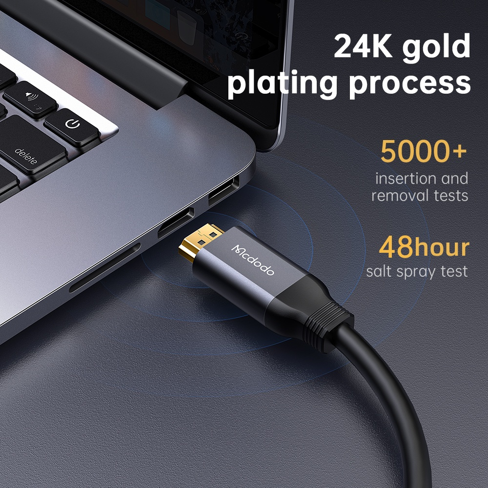 Mcdodo Ca-127 Kabel Hdmi To VGA / Hdmi to Hdmi / VGA to VGA Hd 4k 8k Display Cable Converter Audio Video Ps4 Pc Laptop Komputer Sambungan Layar Monitor Premium Nylon Braided-4