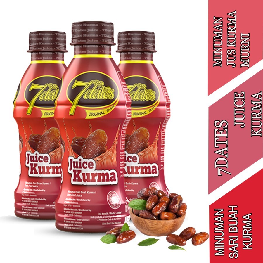 

Jus Kurma Original - 7Dates Juice Kurma - Minuman Sari Buah Kurma - 200ml