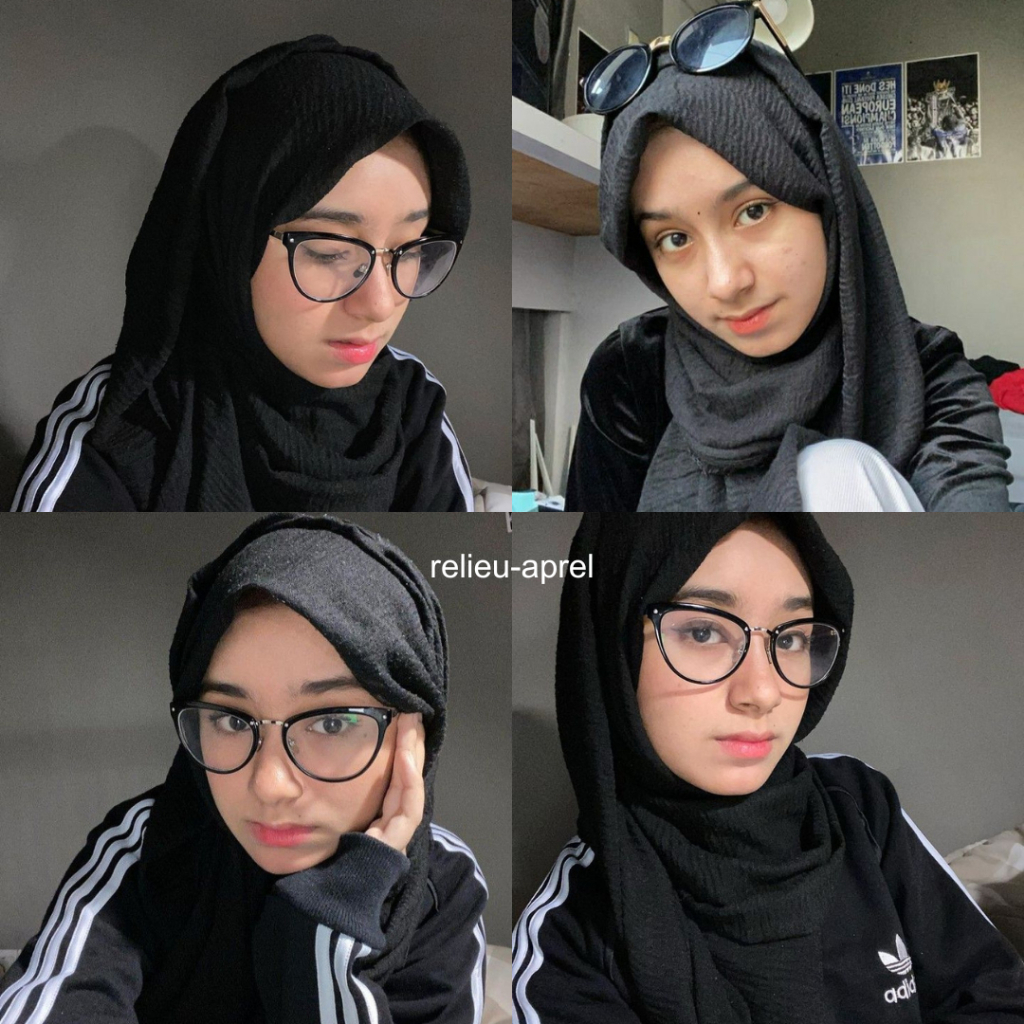 [COD] (adeeba - RELIEU) 56+ warna • part 2 - pashmina crinkle shawl - katun premium jilbab - malaysi