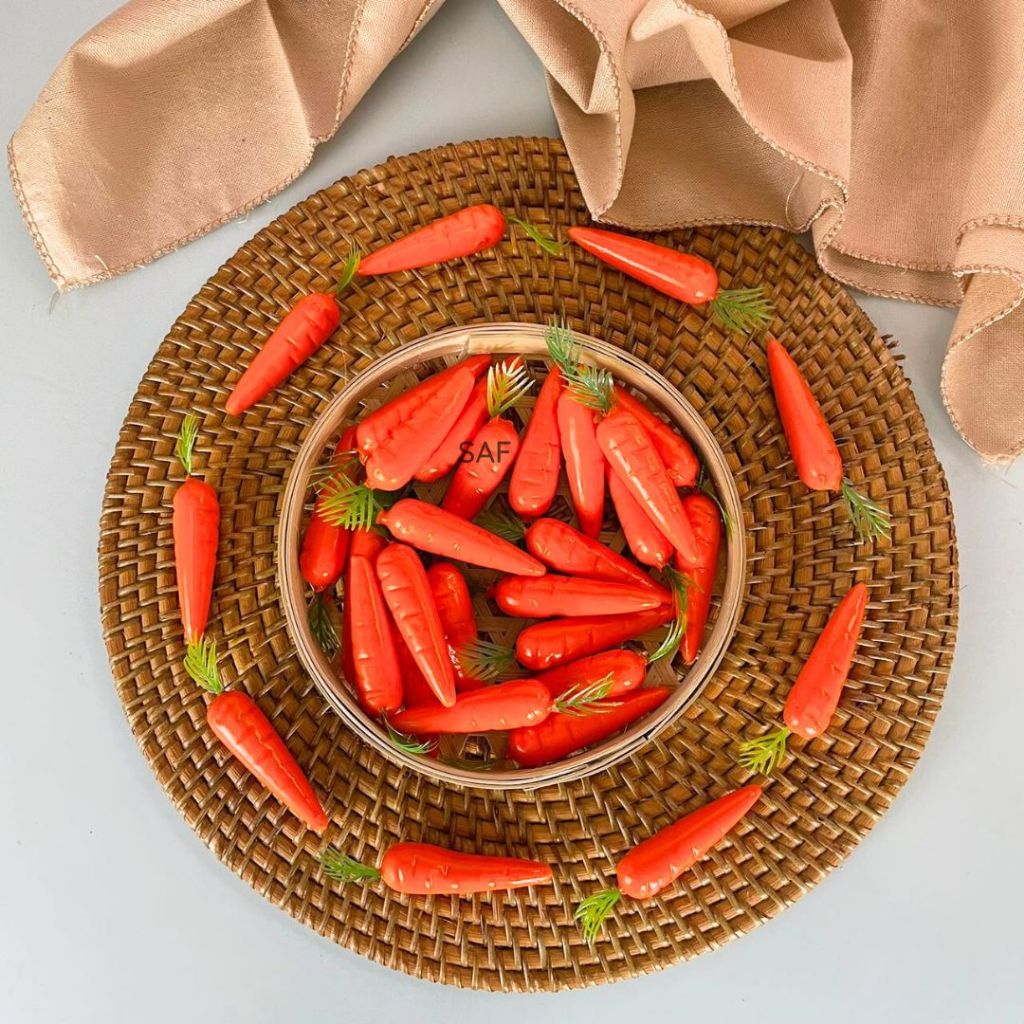SAF Wortel Mini Artificial Sayur Palsu / Props Foto / Dekorasi Hiasan Miniatur