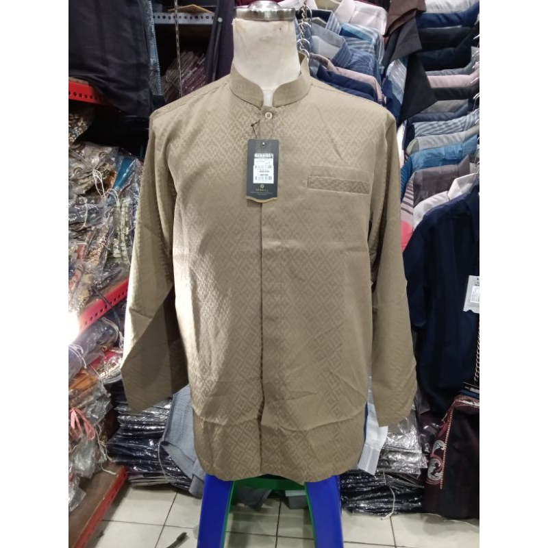 Benhill Kemeja Koko Pria "Tenun Sultan" Cotton Dobby Lengan Panjang
