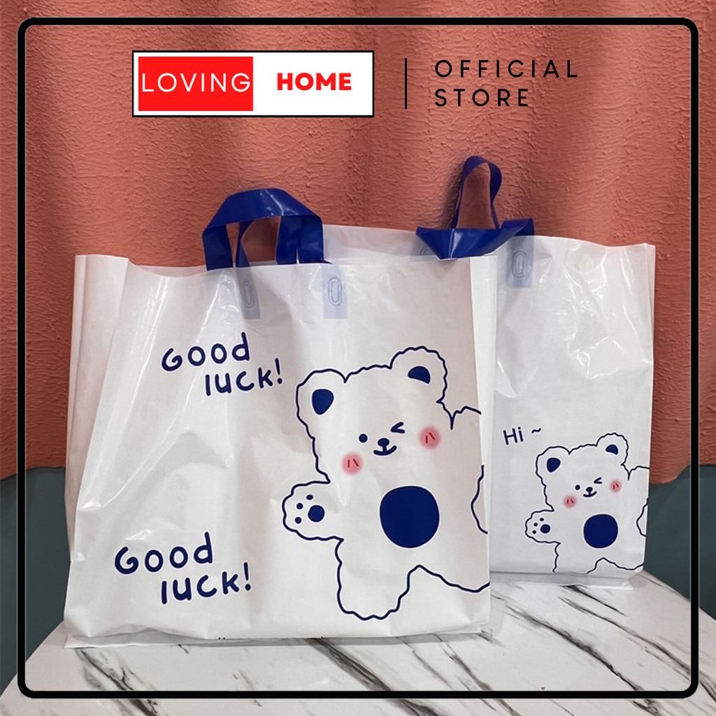 

LOVING HOME - Paperbag - Kantong Plastik Kemasan Kado Bear Goodluck Lucu Tas Kado