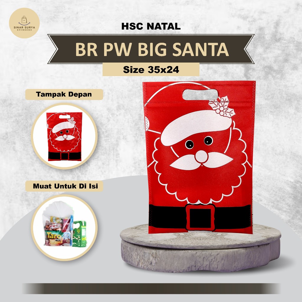 

Tas Christmas Tas Spunbond Natal Bingkisan Natal Tas Natal Tas Souvenir Natal 35x24