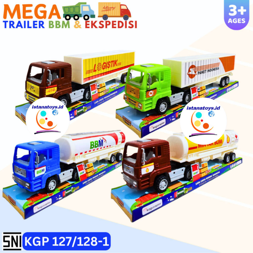 ID Mainan Mega Trans Container BBM Ekspedisi KGP127/128