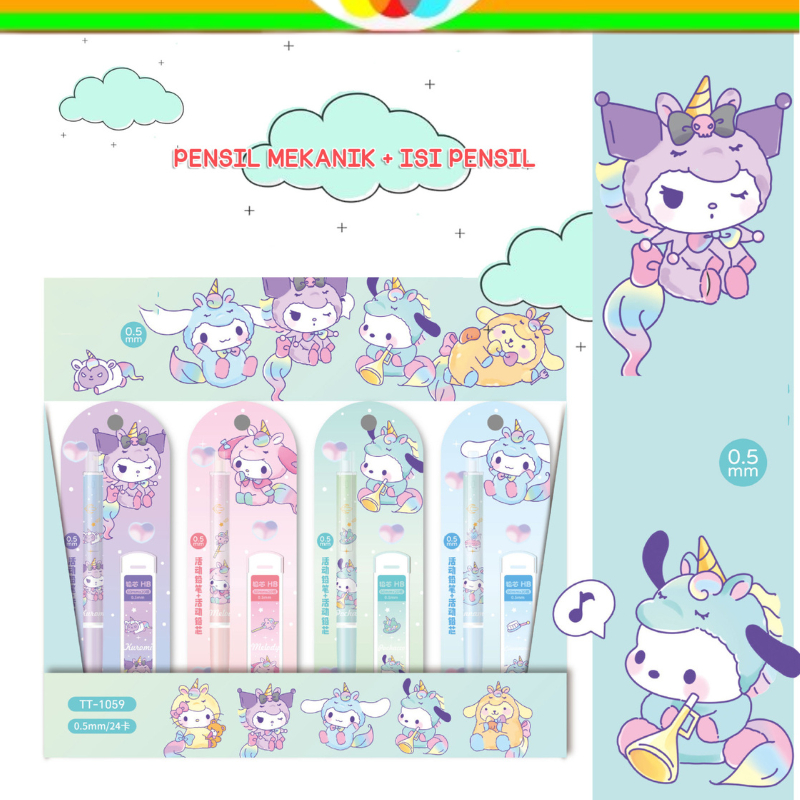 

FREE ISI PENSIL + PENSIL MEKANIK PENCIL 0.5mm MOTIF KARTUN KARAKTER SANRIO LUCU CINNAMOROLL MELODY KUROMI POMPOMPURIN ALAT TULIS PERLENGKAPAN SEKOLAH ATS ATK KANTOR