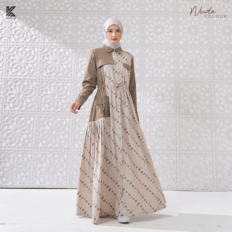 Arsya Dress Korina/dress korina terbaru/dress printing/dress casual