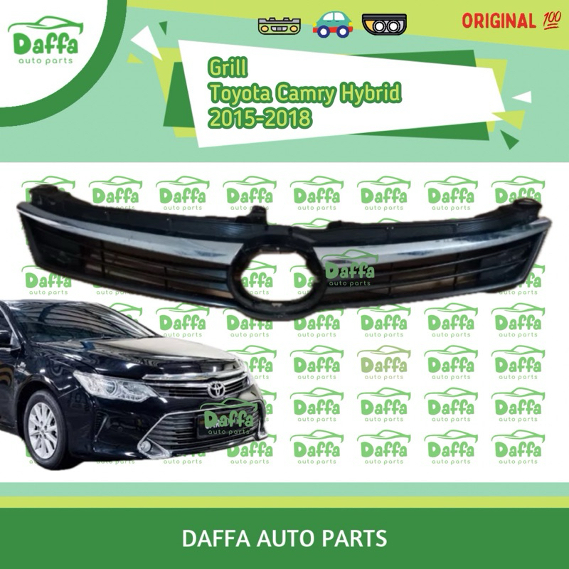 Grill Grille Gril Grile Bemper Bumper Guard Depan Mobil Toyota Camry Hybrid 2015 2016 2017 2018 Orig