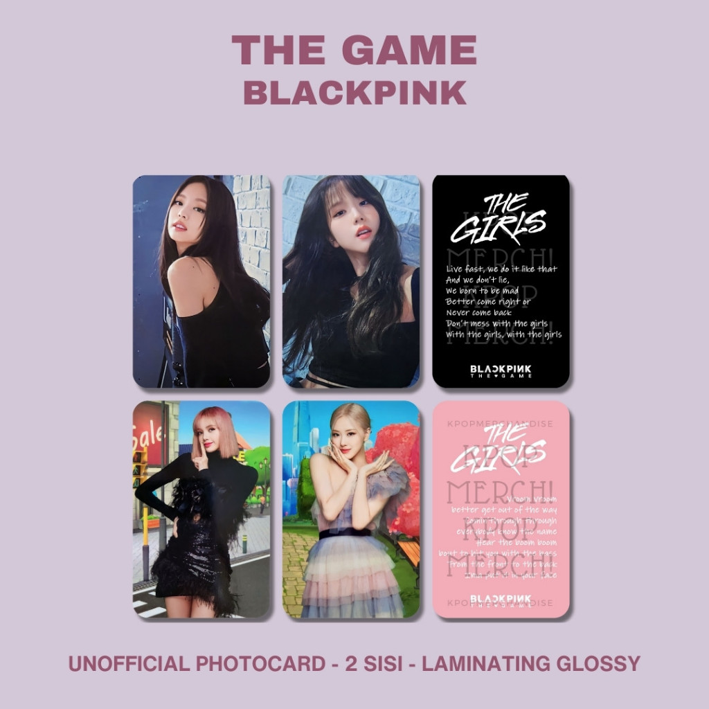 photocard blackpink ost the game pc premium jennie jisoo lisa rose