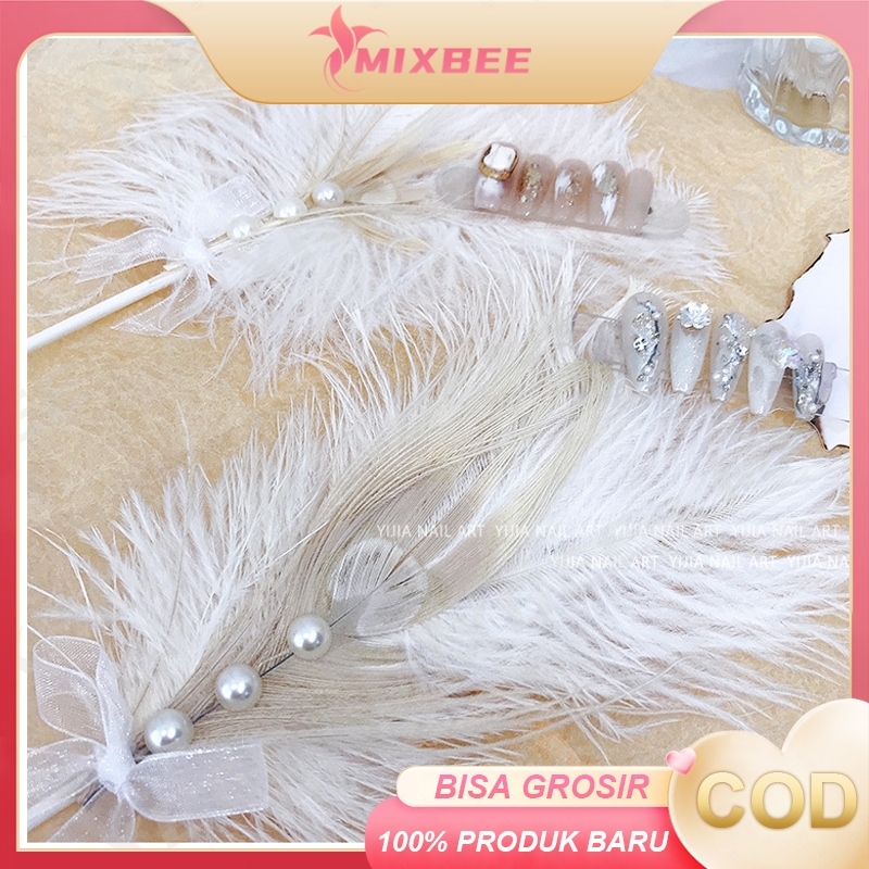 Dekorasi Foto Nail Art Design Feather Aksesoris/Display Kuku 3D Nail art Diy