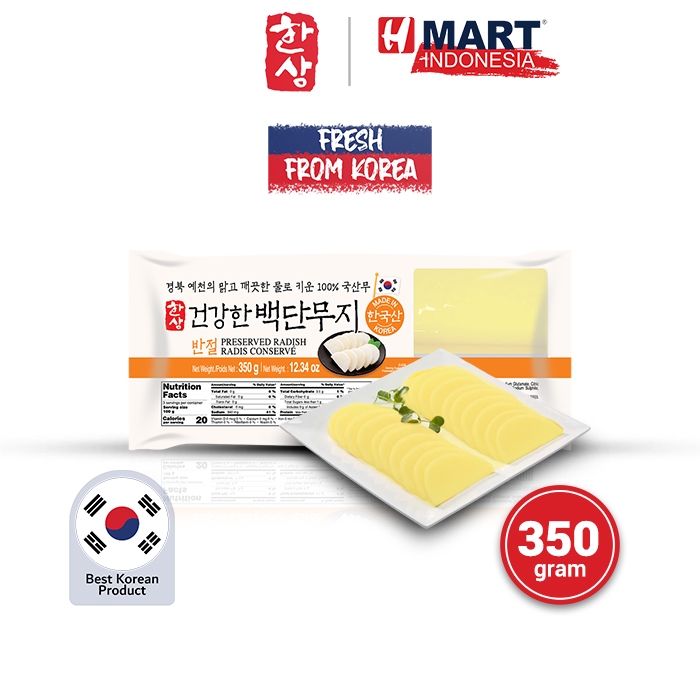 

Hansang Preserved Radish (White Half Sliced) - Danmuji 350g