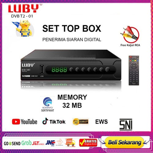 Set Top Box Luby DVB T2-01 STB Receiver TV STB Penerima Siaran Digital Full HD PROMO PALING MURAH