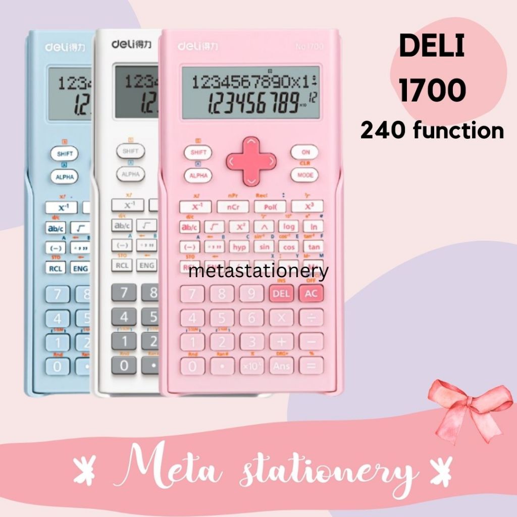 

Scientific Calculator/ Kalkulator Ilmiah 1700 Deli 12 Digit