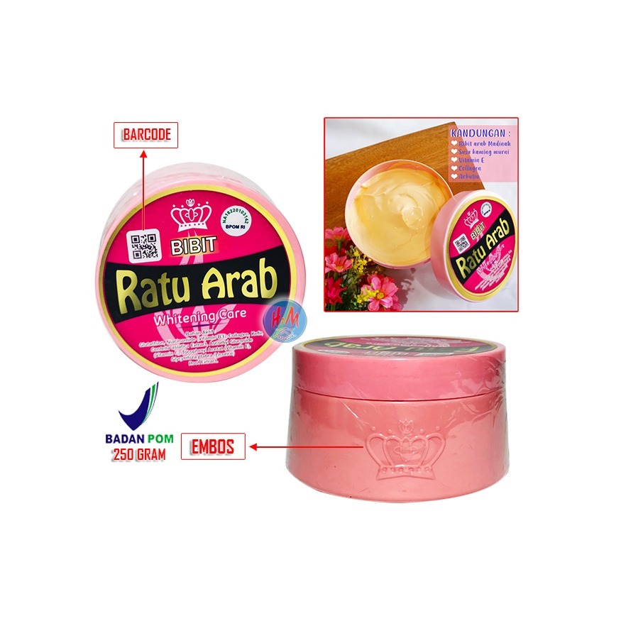 LOTION BIBIT RATU ARAB WHITENING HANDBODY PEMUTIH ORIGINAL BPOM 250 GR