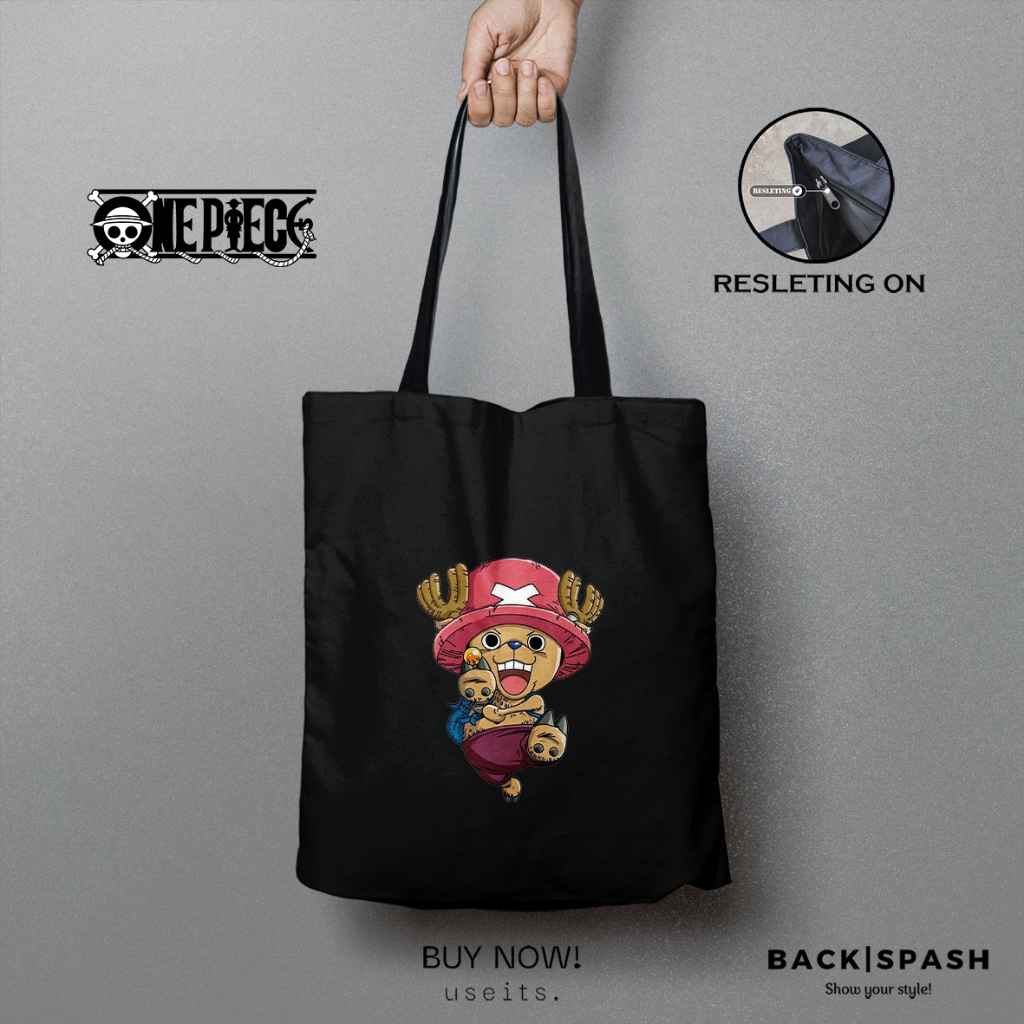 Totebag ANIME One Piece Chopper THD - Chopper One Piece Totebag Anime - Tote bag Wanita - Totebag Pr