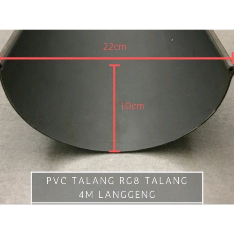 DIt Talang Air PVC Langgeng HR 8 4m 4meter 4mtr Setengah Lingkar