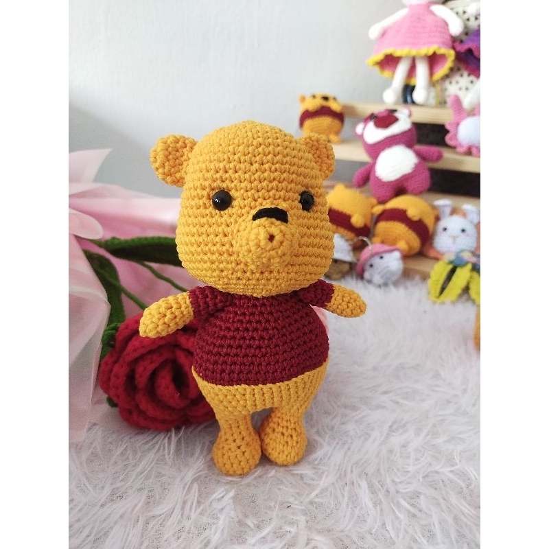 Winnie The Pooh/Boneka Winnie the Pooh Rajut/Amigurumi Winnie the Pooh.
