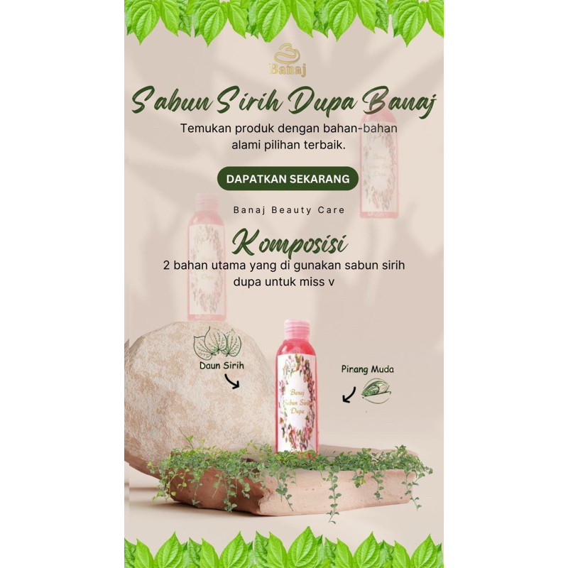 BANAJ SABUN SIRIH / SABUN MISS V / PEMBERSIH KEWANITAAN / BANAJ SABUN SIRIH DUPA / FEMININE WASH