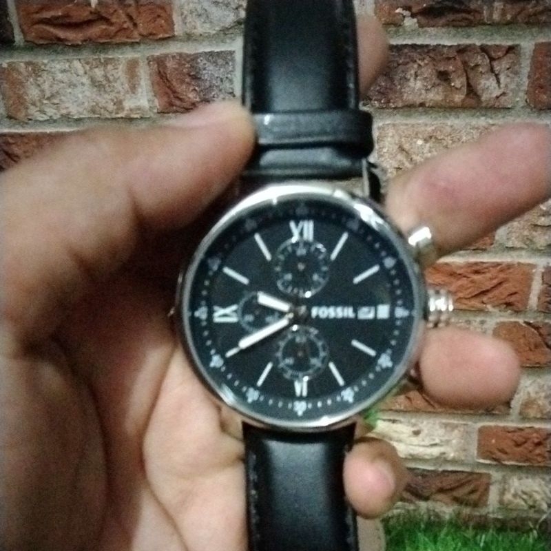 jam tangan pria ossil  Bq1006 strap leather